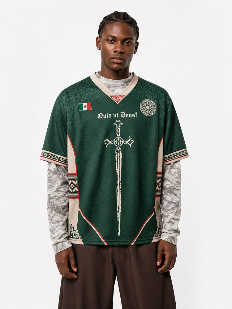 Angel Graphic Graphic Mesh Jersey
