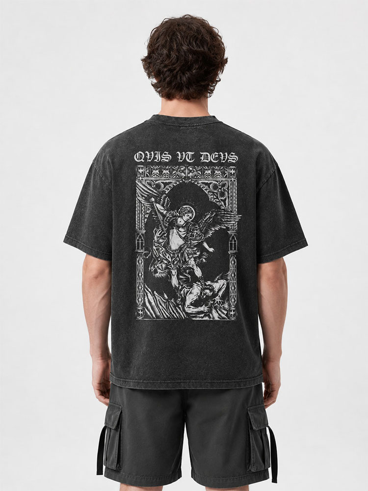 Angel Graphic Vintage Washed T-Shirt