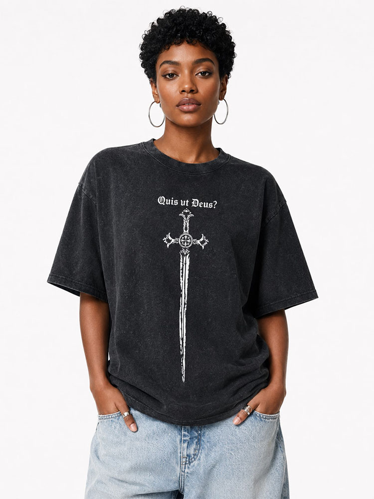 Angel Graphic Vintage Washed T-Shirt