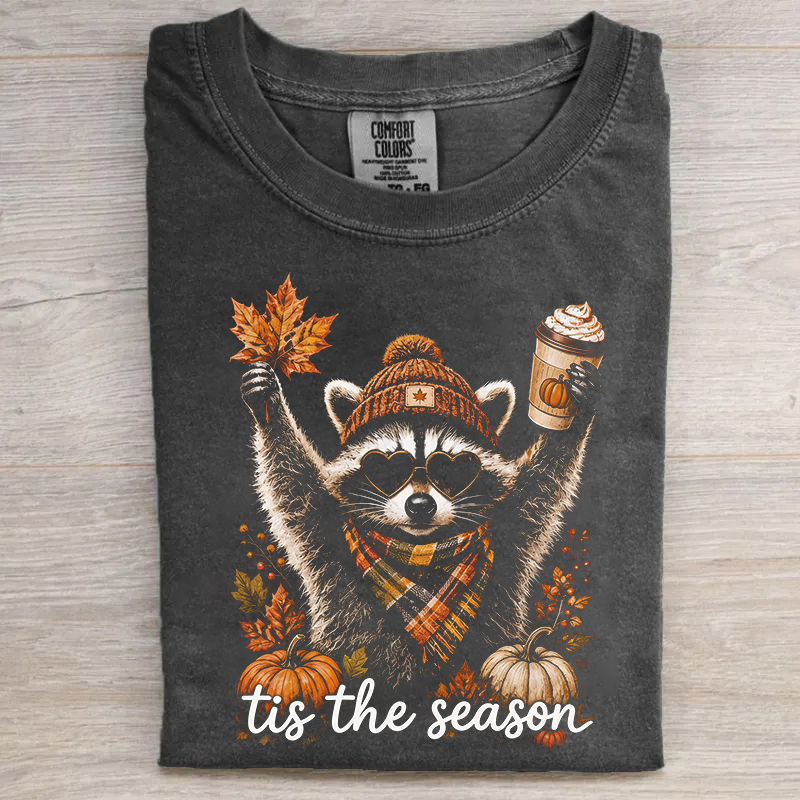 Tis The Season Cute Raccoon T-shirt