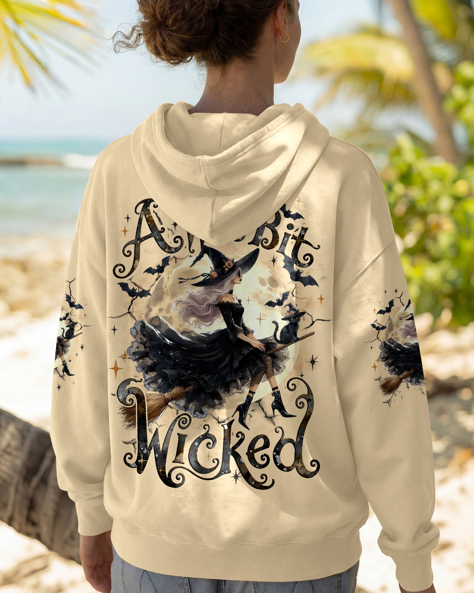 A WEE BIT WICKED HALLOWEEN WITCH ALL OVER PRINT