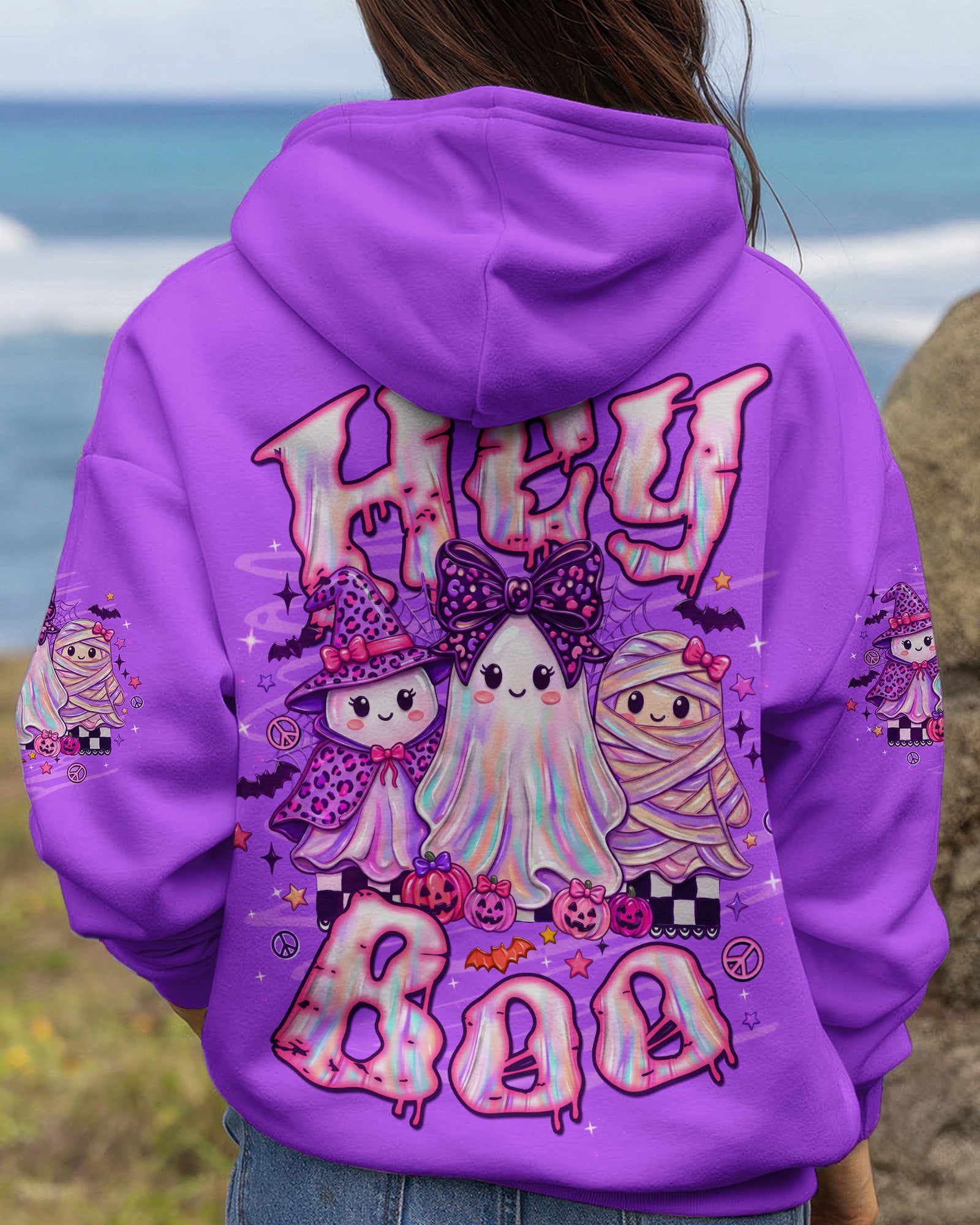 HEY BOO HALLOWEEN ALL OVER PRINT