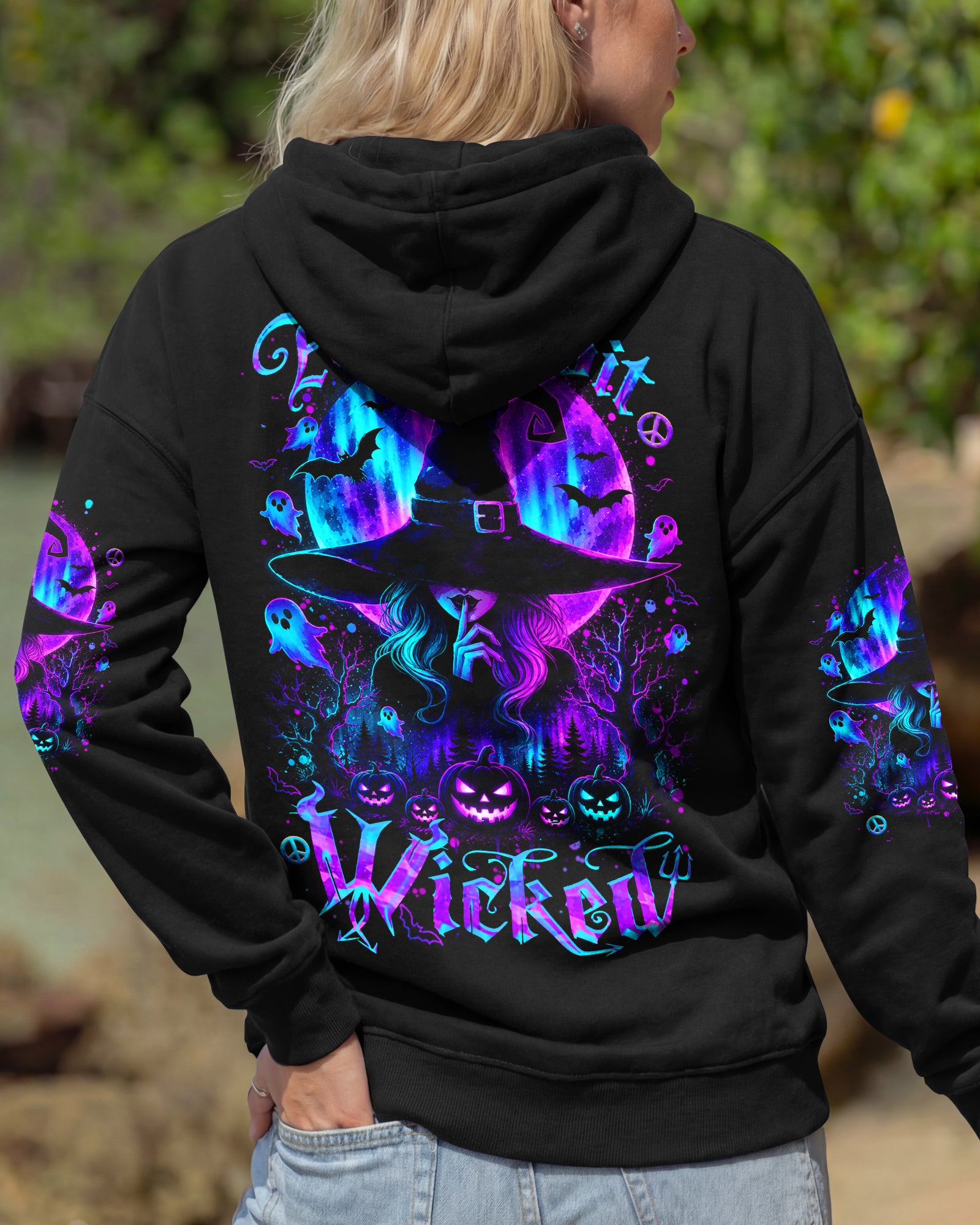 A WEE BIT WICKED AURORA MOON HALLOWEEN ALL OVER PRINT 