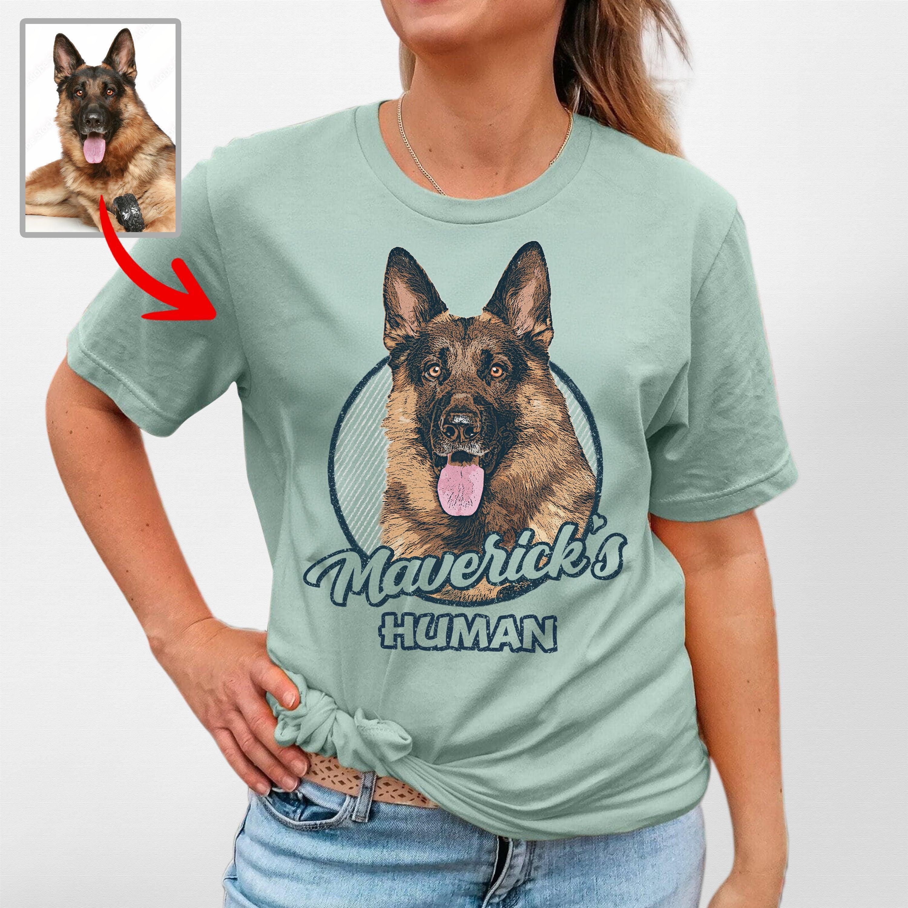 Vintage Custom Dogface Classic Tee for Moms