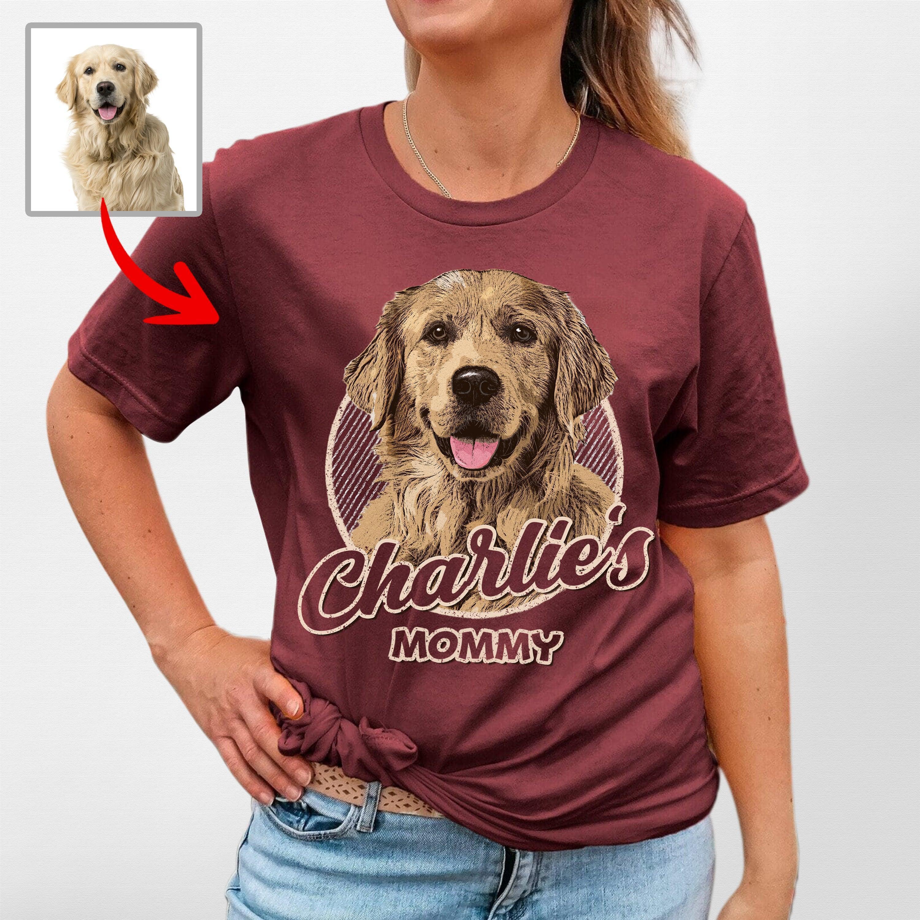 Vintage Custom Dogface Classic Tee for Moms