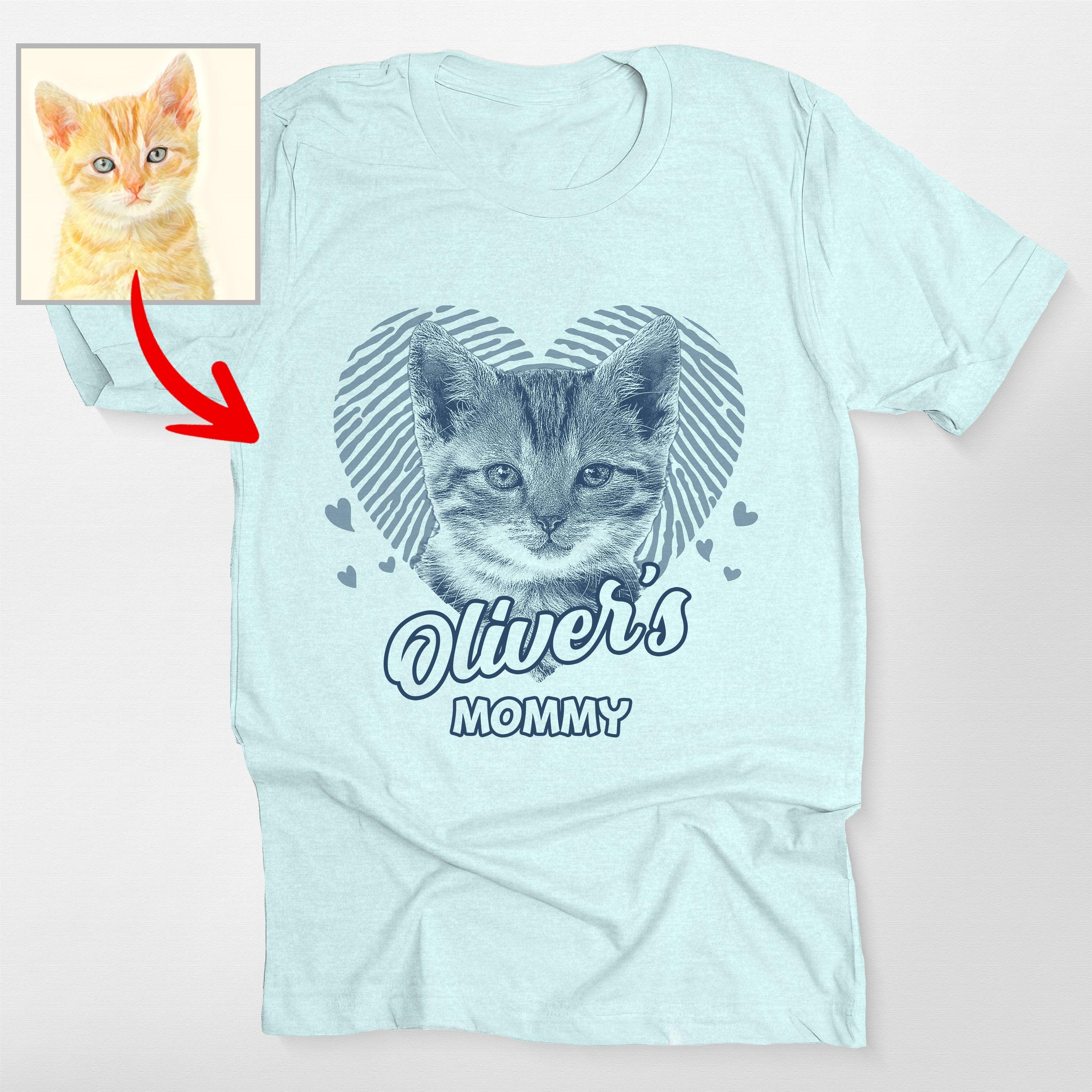 Lovable Custom Dogface with Heart T-shirt