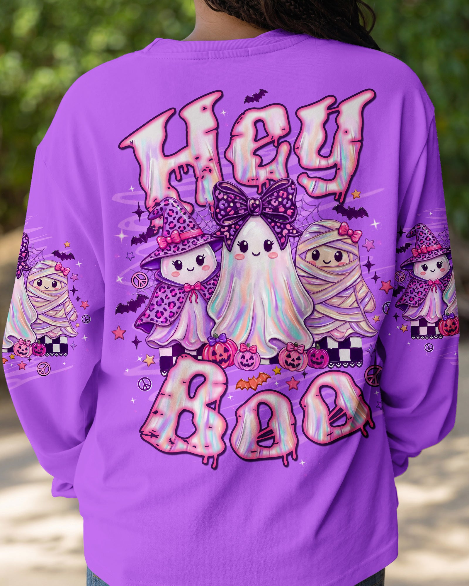 HEY BOO HALLOWEEN ALL OVER PRINT