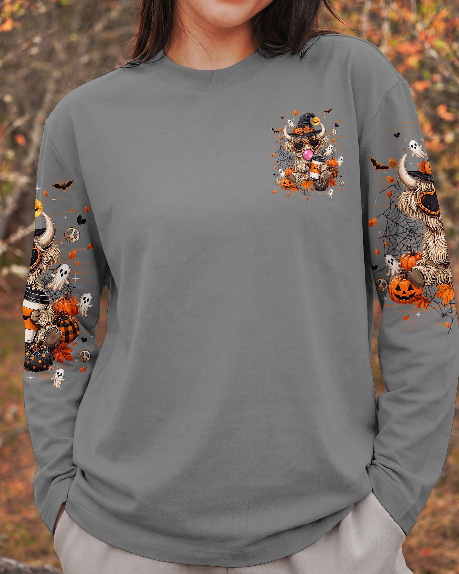 WITCH SWITCH HIGHLAND COW HALLOWEEN ALL OVER PRINT