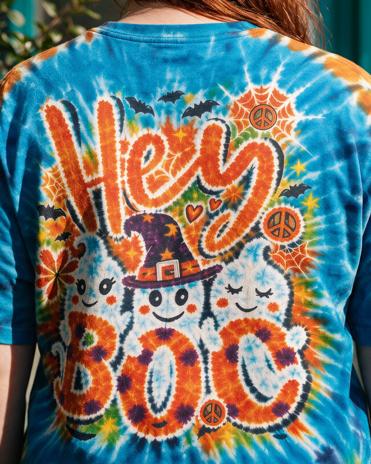 HEY BOO HIPPIE GHOST HALLOWEEN ALL OVER PRINT