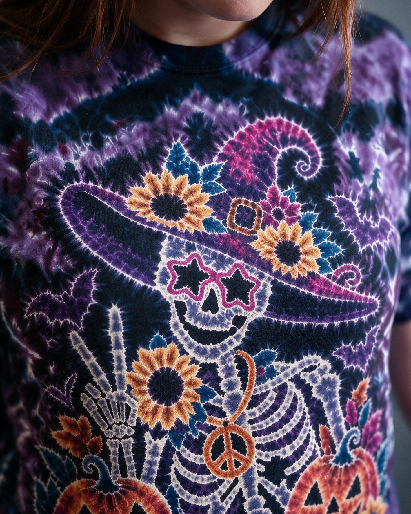 HIPPIE WITCH SKELETON HALLOWEEN ALL OVER PRINT
