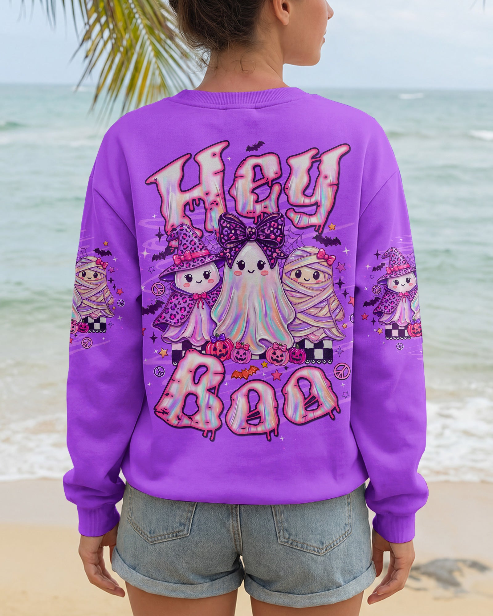 HEY BOO HALLOWEEN ALL OVER PRINT