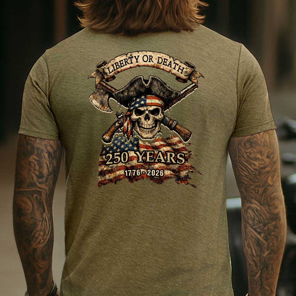 Liberty Or Death Military Green Tee