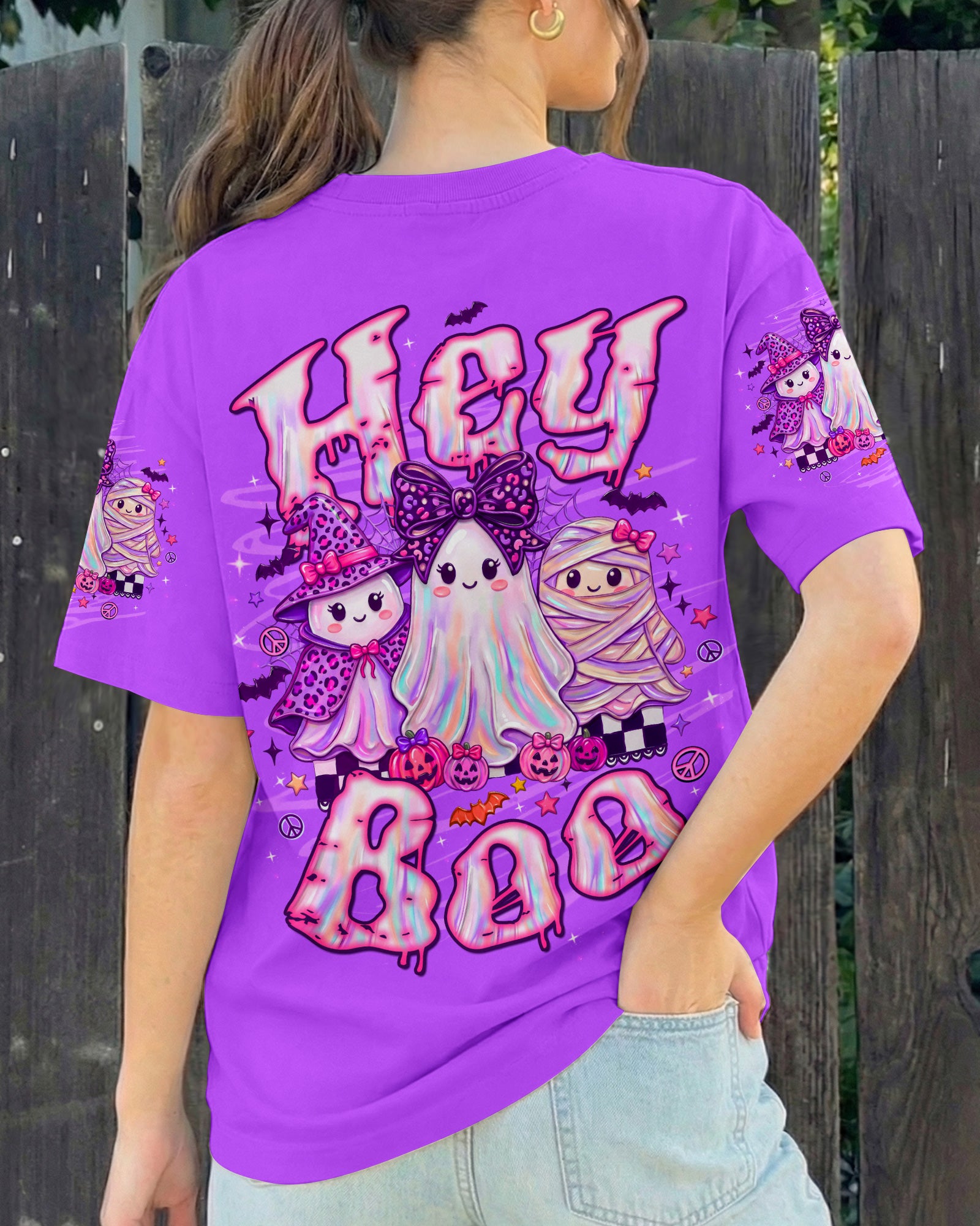 HEY BOO HALLOWEEN ALL OVER PRINT
