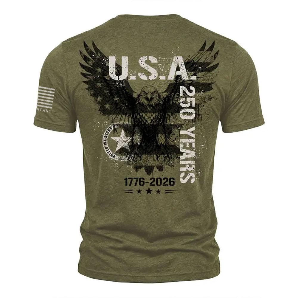 USA 250th Anniversary- USA 250 Years United We Stand Tee Army Green