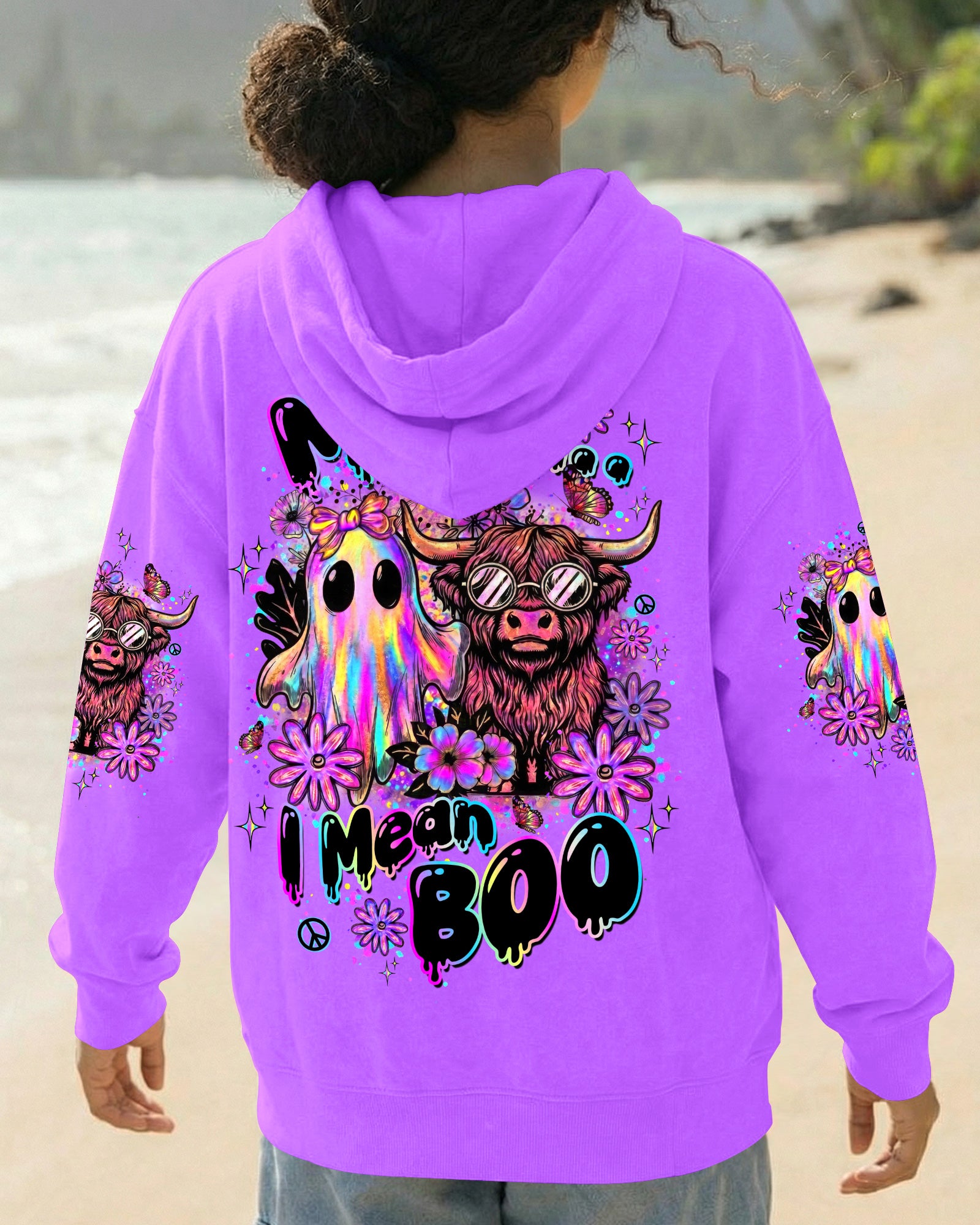 MOO I MEAN BOO HALLOWEEN ALL OVER PRINT
