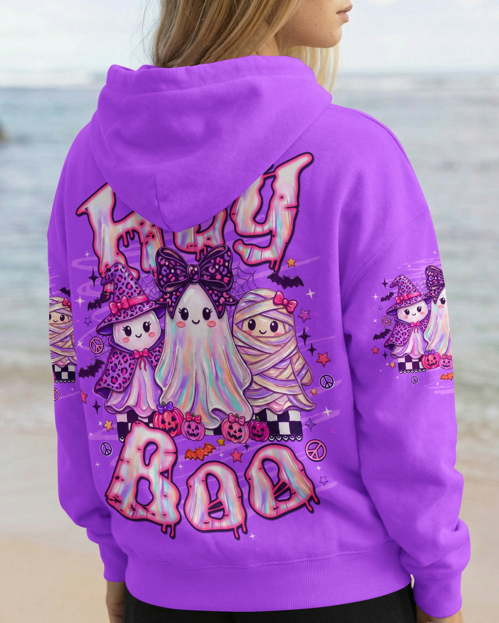 HEY BOO HALLOWEEN ALL OVER PRINT