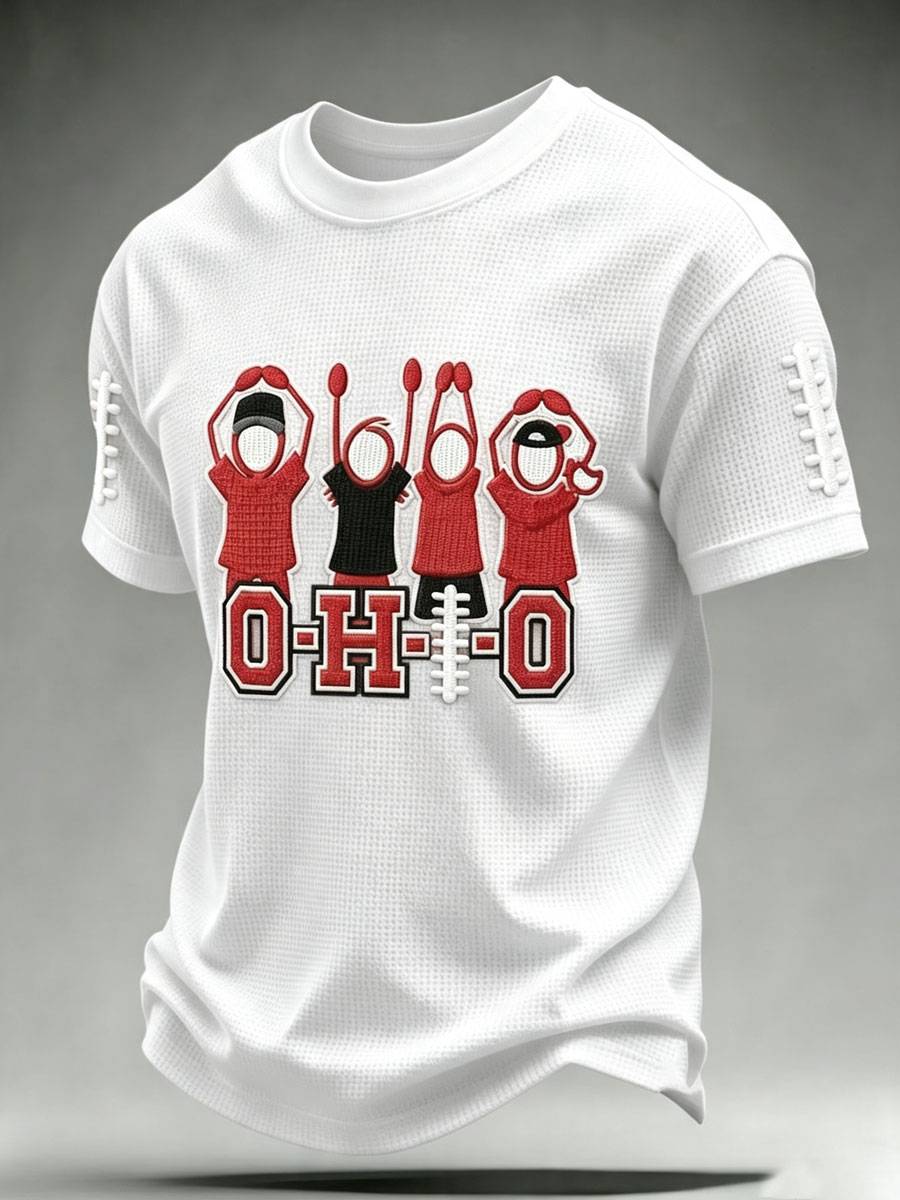 Men'S Football Fan Waffle T-Shirt