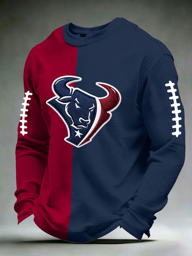 Men's Football print waffle T-shirt