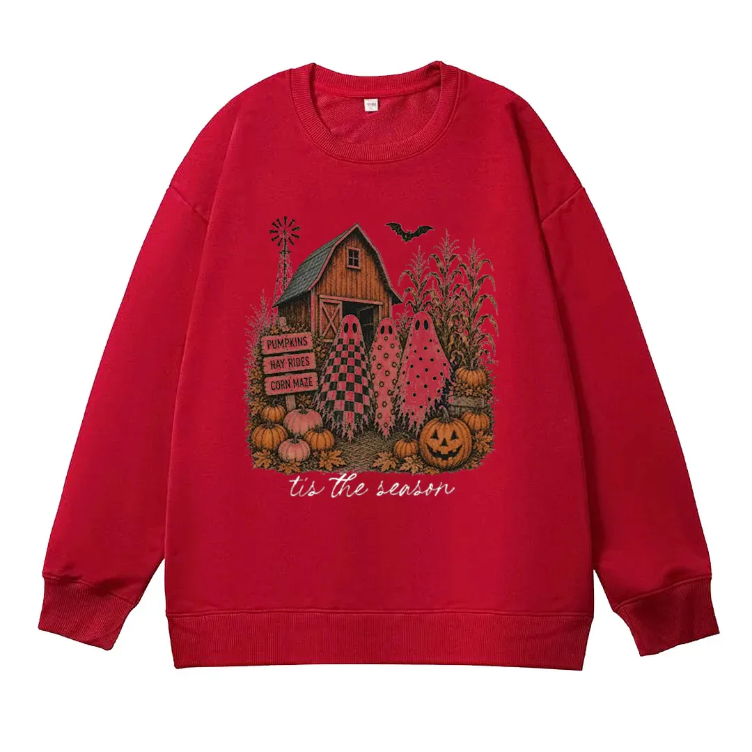Tis The Season Ghost Trio Sweatshirt | Pumpkin Patch Ghosts Shirt