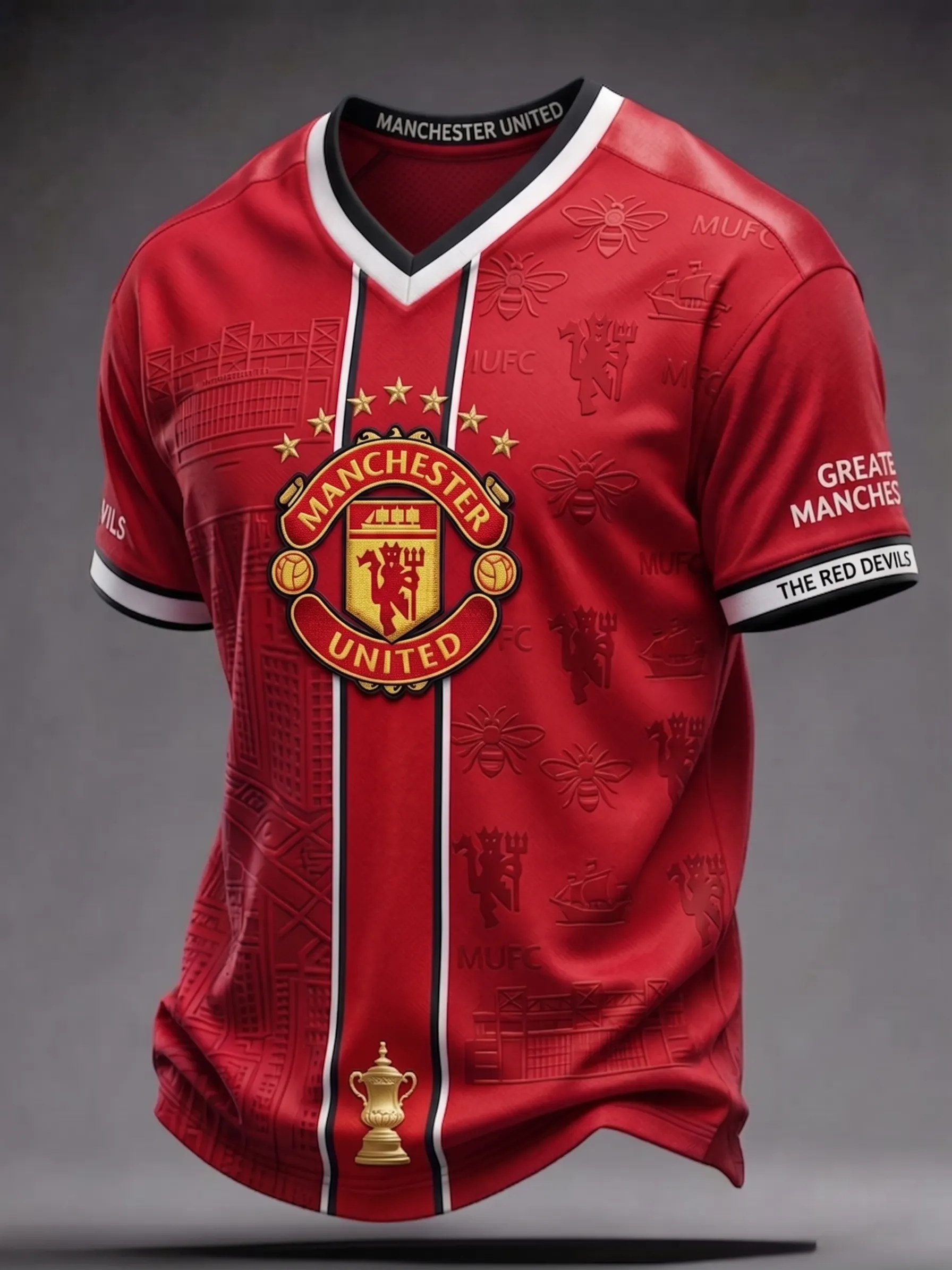 Men's Casual Football   Print Casual T-Shirt
