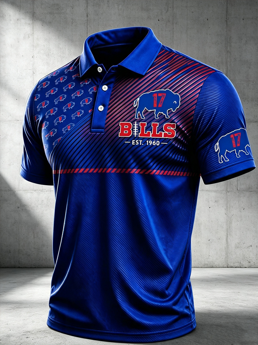 Men'S Football Fan Printed Polo Shirt