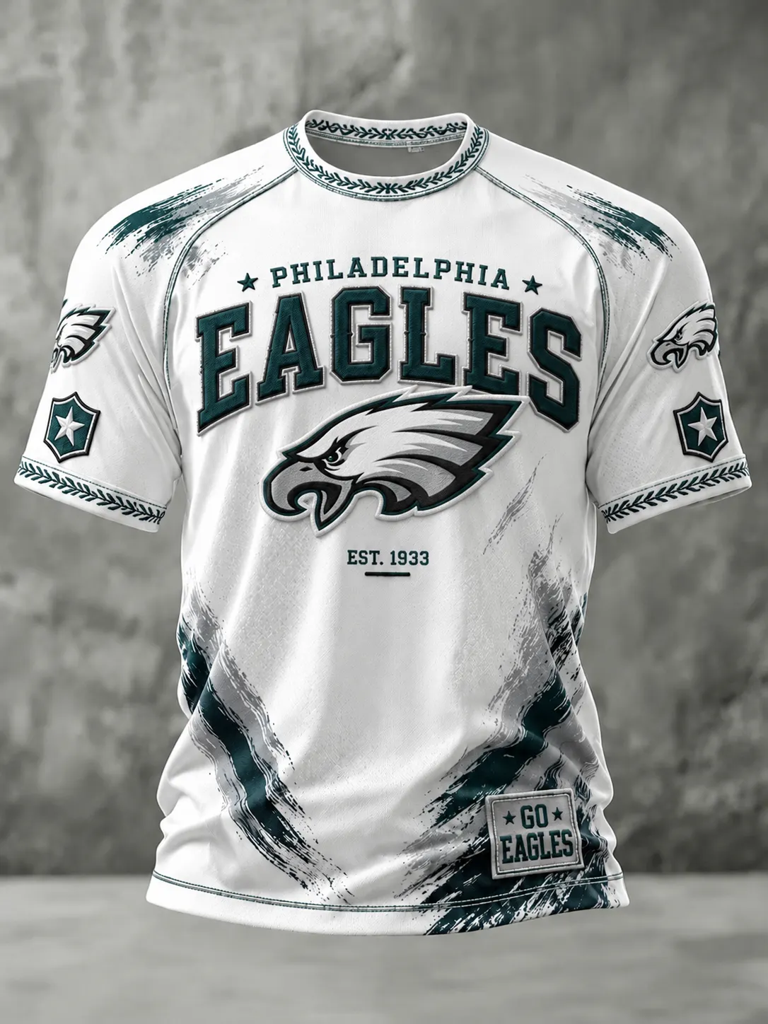 Men’s Philadelphia Eagles Retro Brushstroke Football T-Shirt