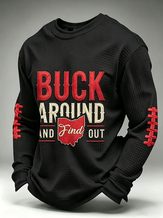 Men'S Rugby Printed Waffle T-Shirt