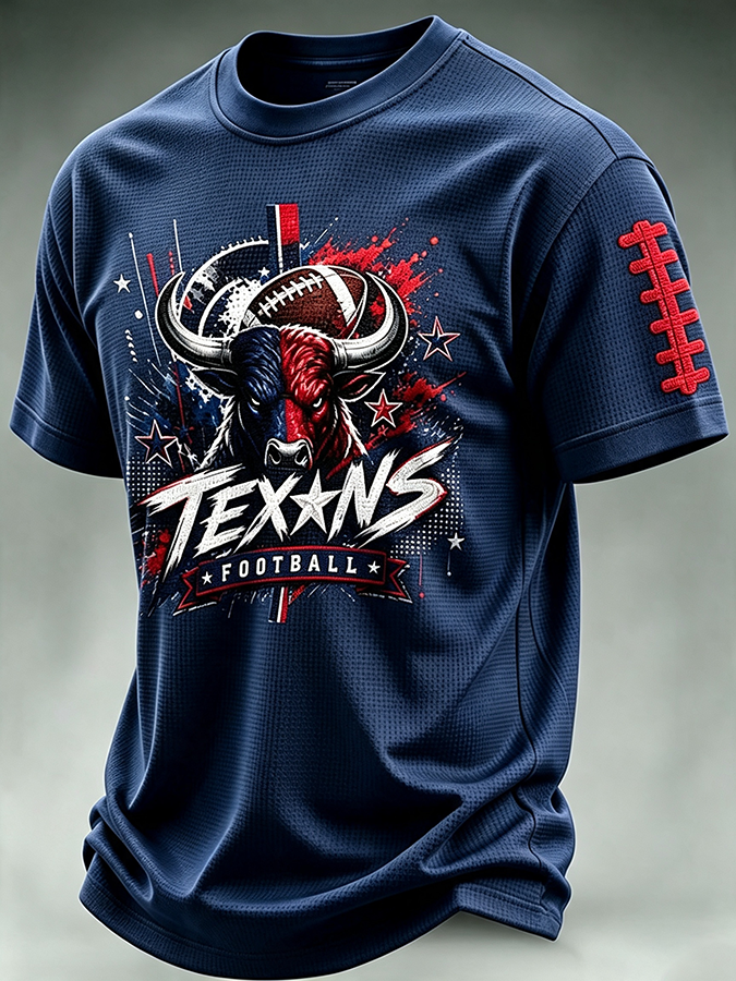 Men'S Football Fan Waffle T-Shirt