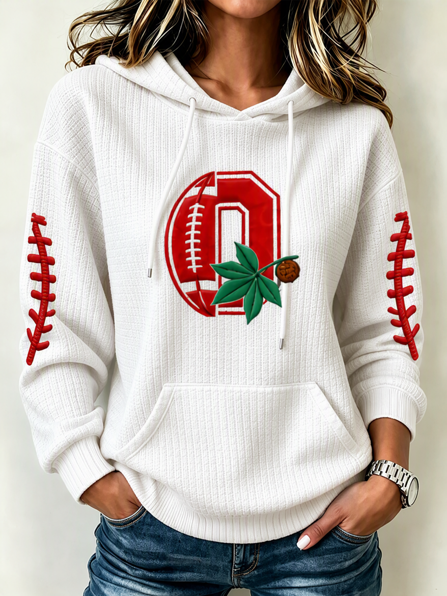 Women's Football Print Sweatshirt