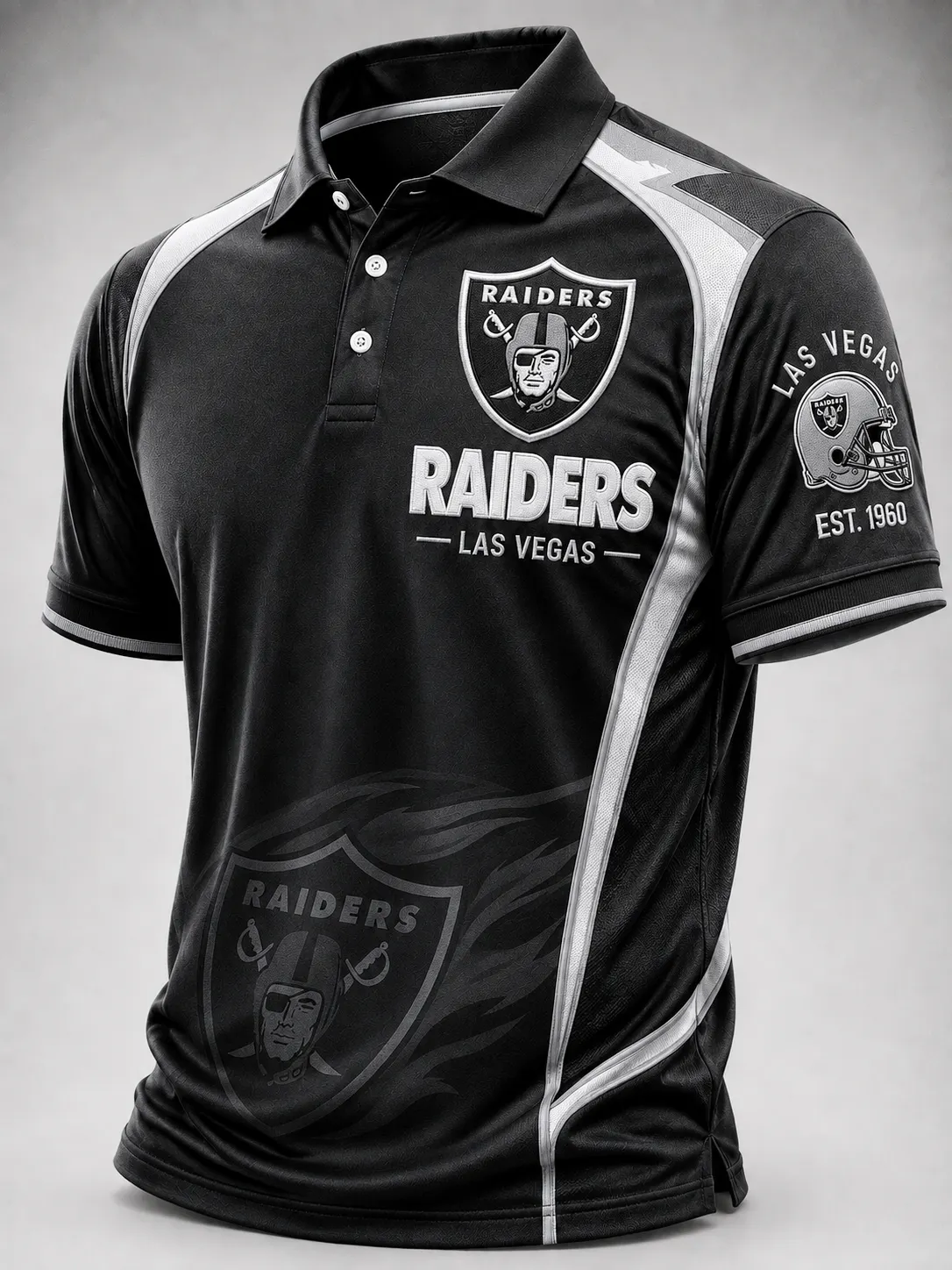 Men's Football Printed Short-Sleeve Polo Shirt