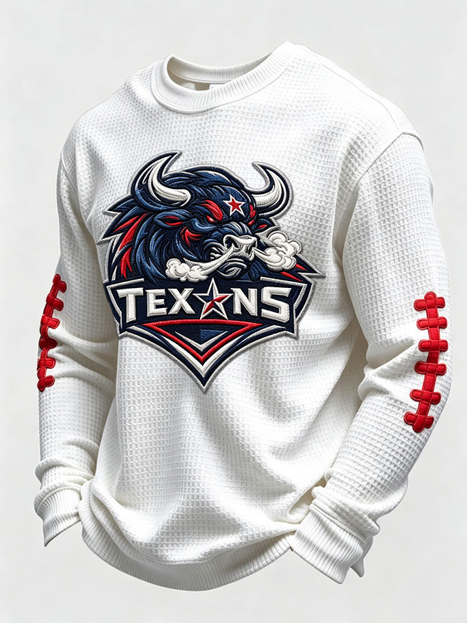 Men's Football print waffle T-shirt