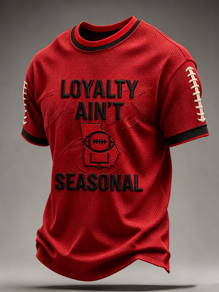 Men'S Football Fan Waffle T-Shirt