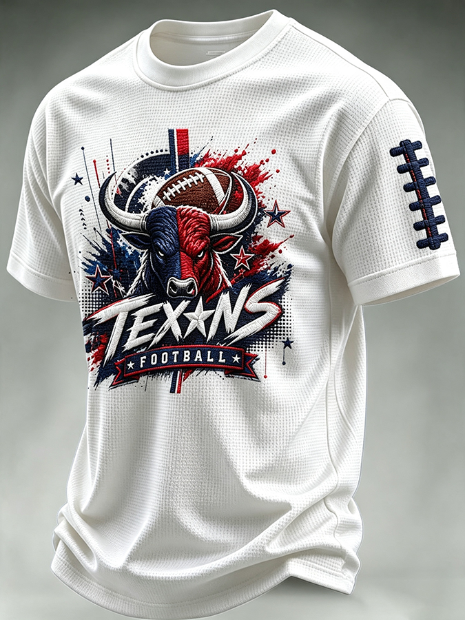 Men'S Football Fan Waffle T-Shirt