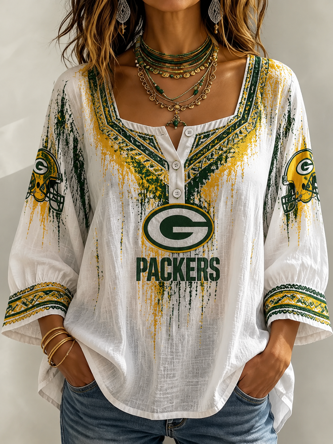 Women's Football Print Shirt