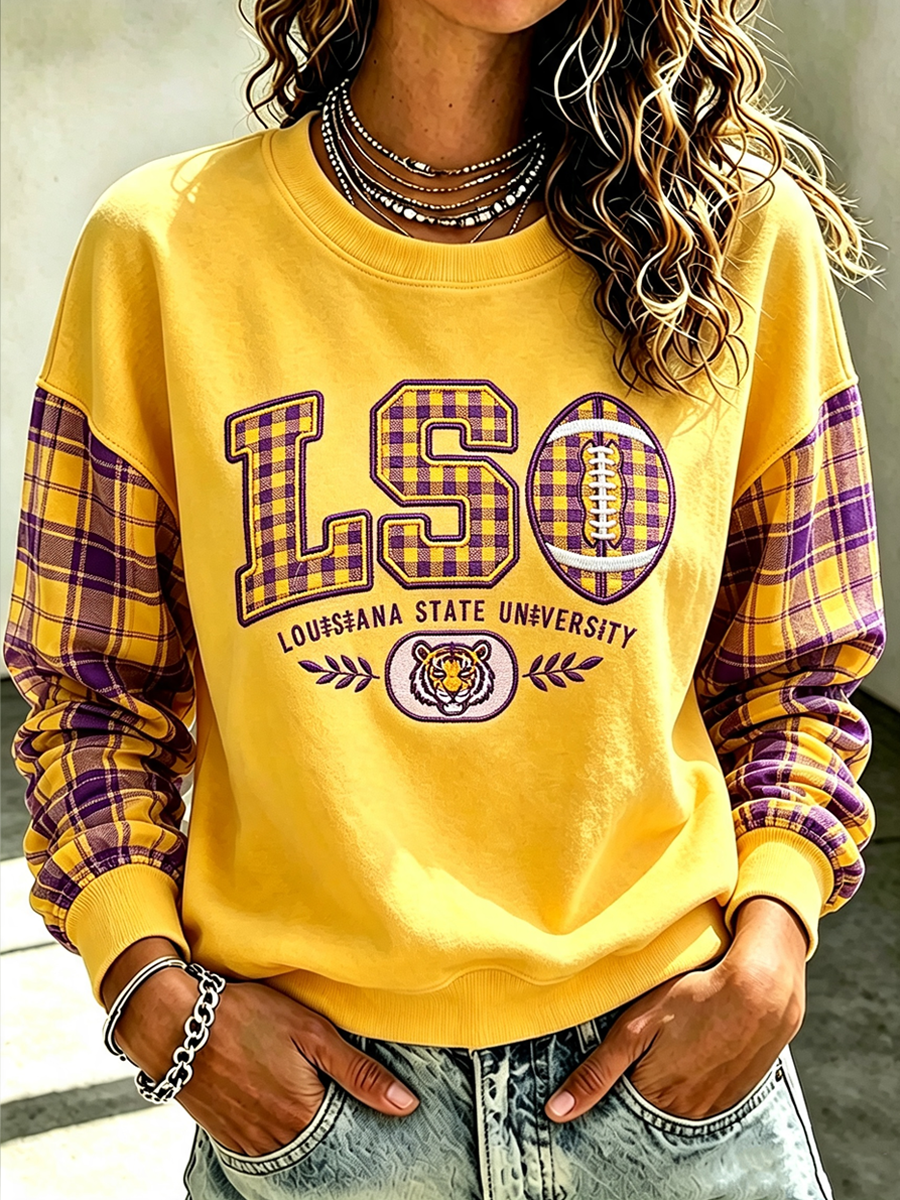 Women'S Retro Rugby Round Neck Sports Shirt