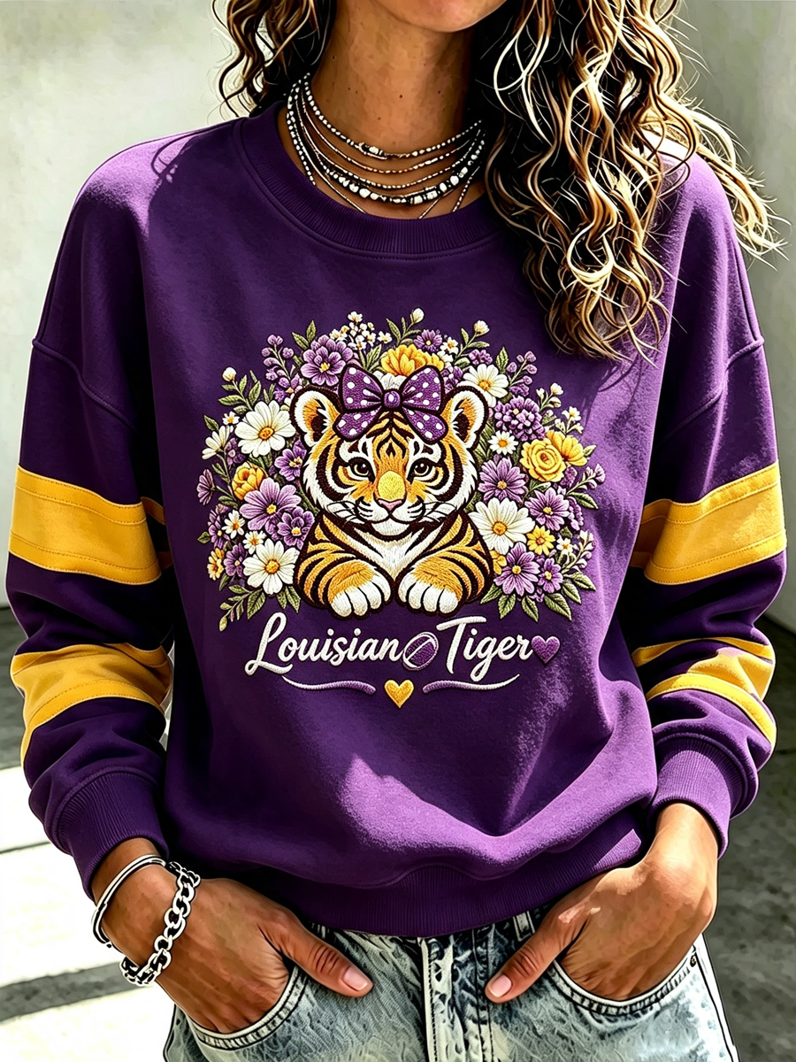 Women'S Retro Rugby Round Neck Sports Shirt