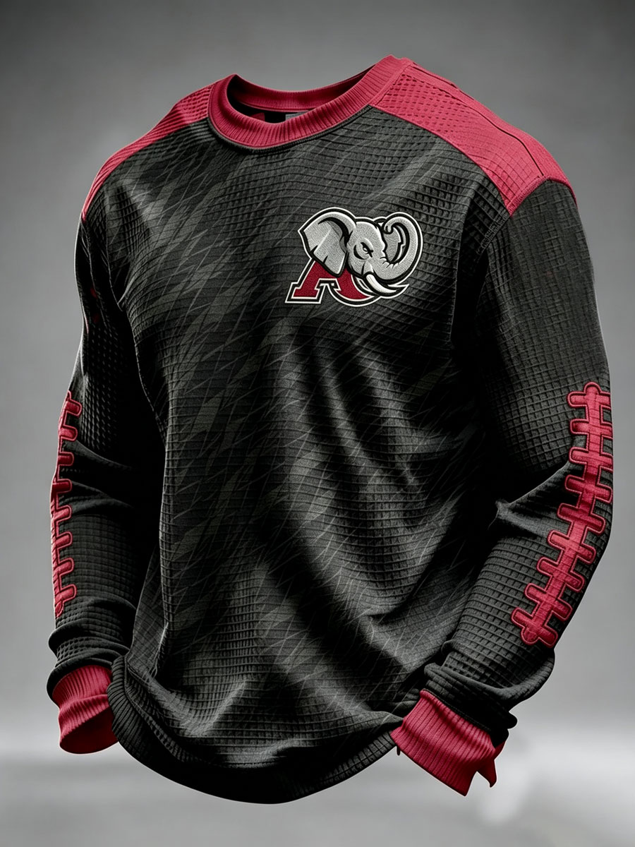 Men's Rugby Pattern Waffle T-shirt