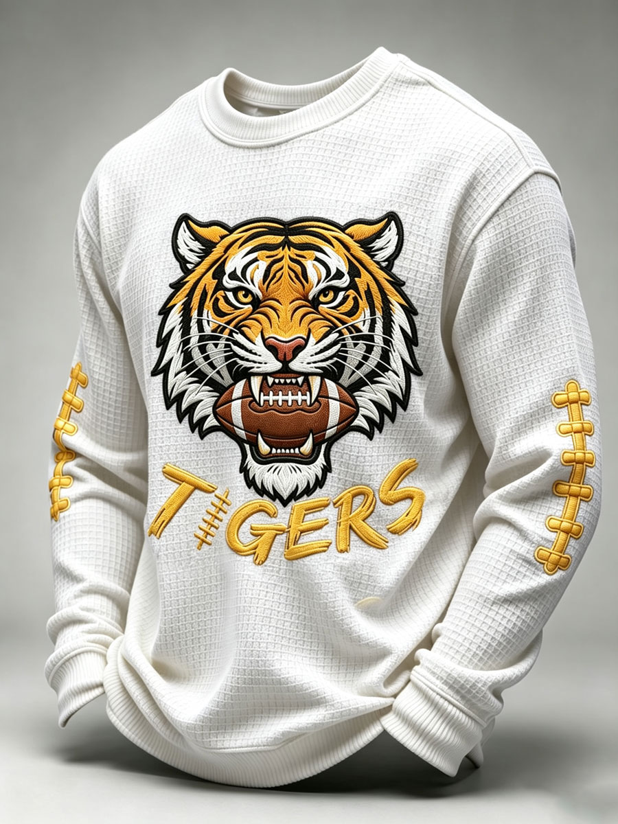 Men's Football Printed Waffle T-Shirt