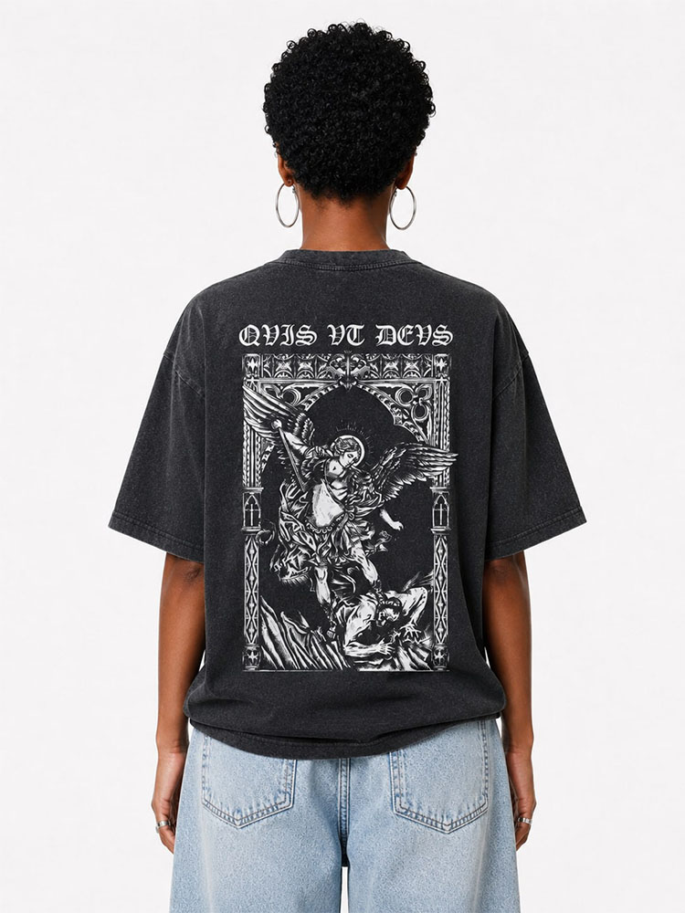Angel Graphic Vintage Washed T-Shirt