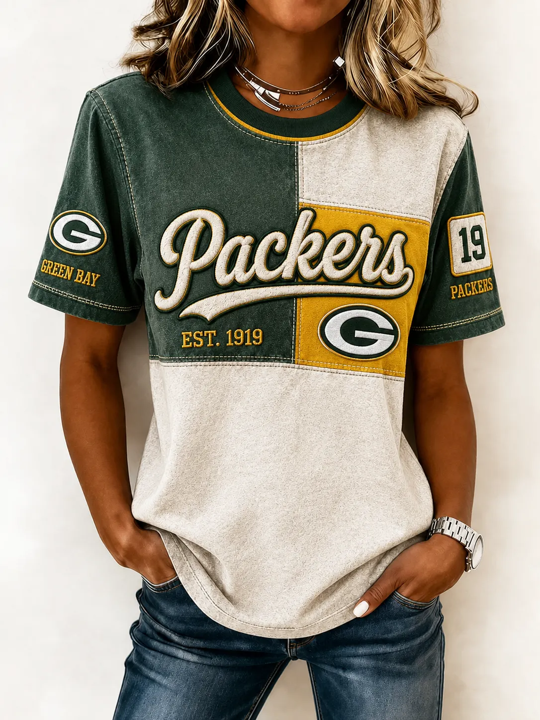 Women's Casual Colorblock Sporty Tee