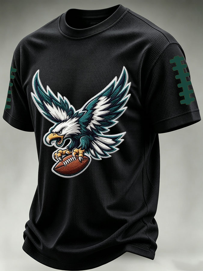 Men'S Football Print Waffle T-Shirt