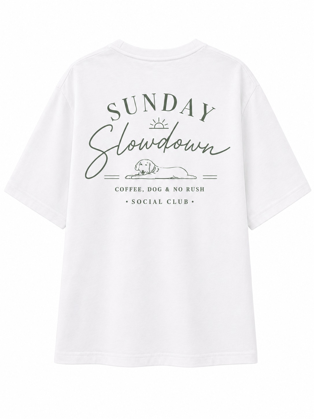 Sunday Slowdown Dog Coffee Graphic Tee