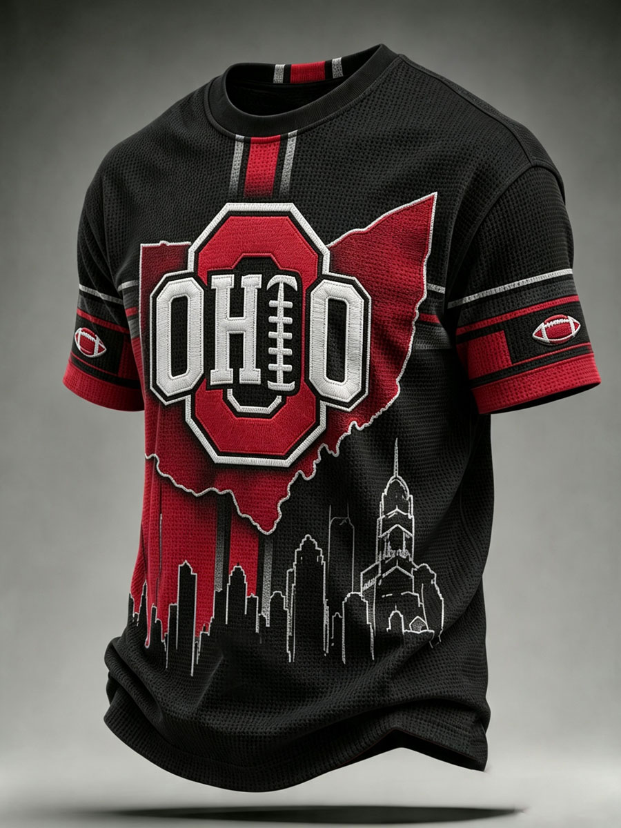 Men'S Football Fan Waffle T-Shirt