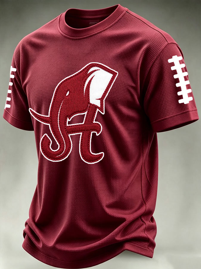 Men'S Football Print Waffle T-Shirt