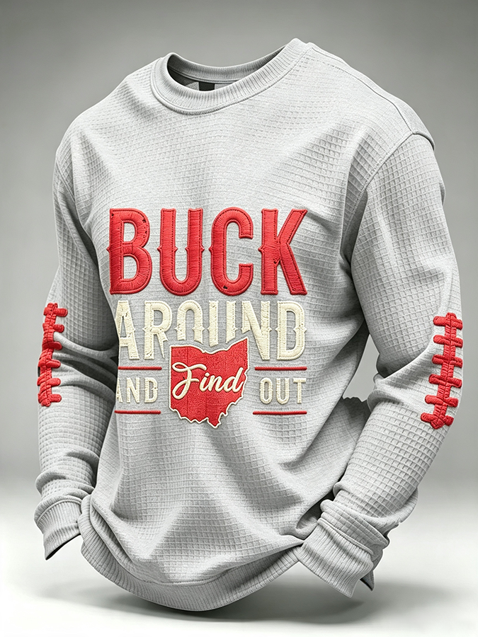 Men'S Rugby Printed Waffle T-Shirt