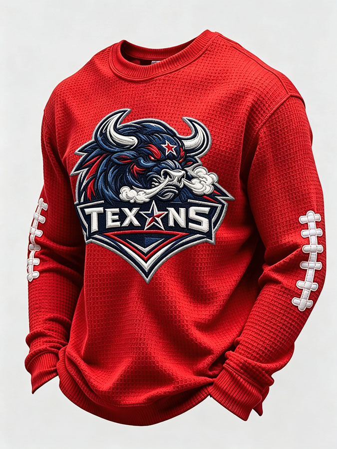 Men's Football print waffle T-shirt