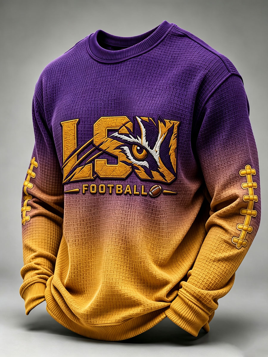 Men's Football Printed Waffle T-Shirt