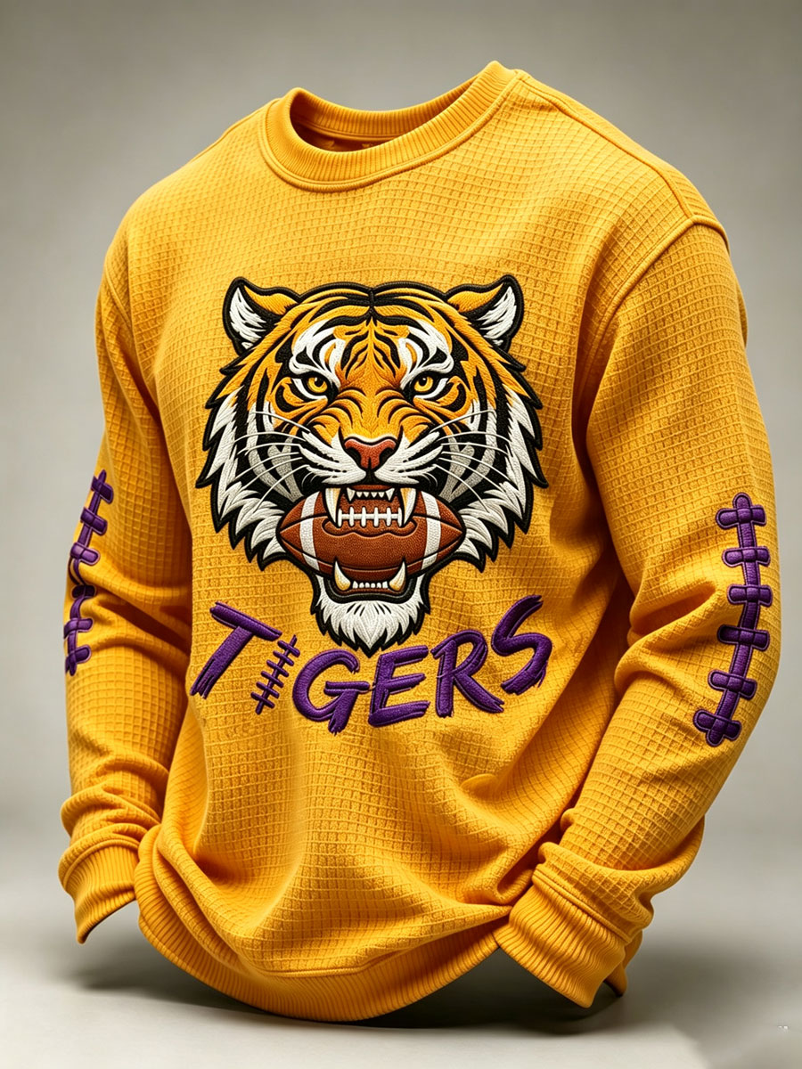Men's Football Printed Waffle T-Shirt