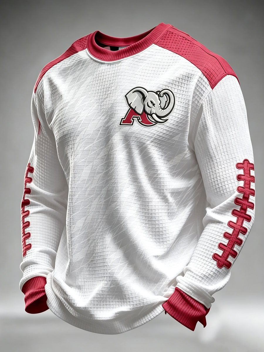 Men's Rugby Pattern Waffle T-shirt