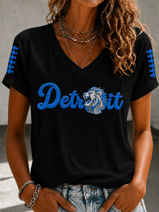 Women'S Football Print Short-Sleeve T-Shirt